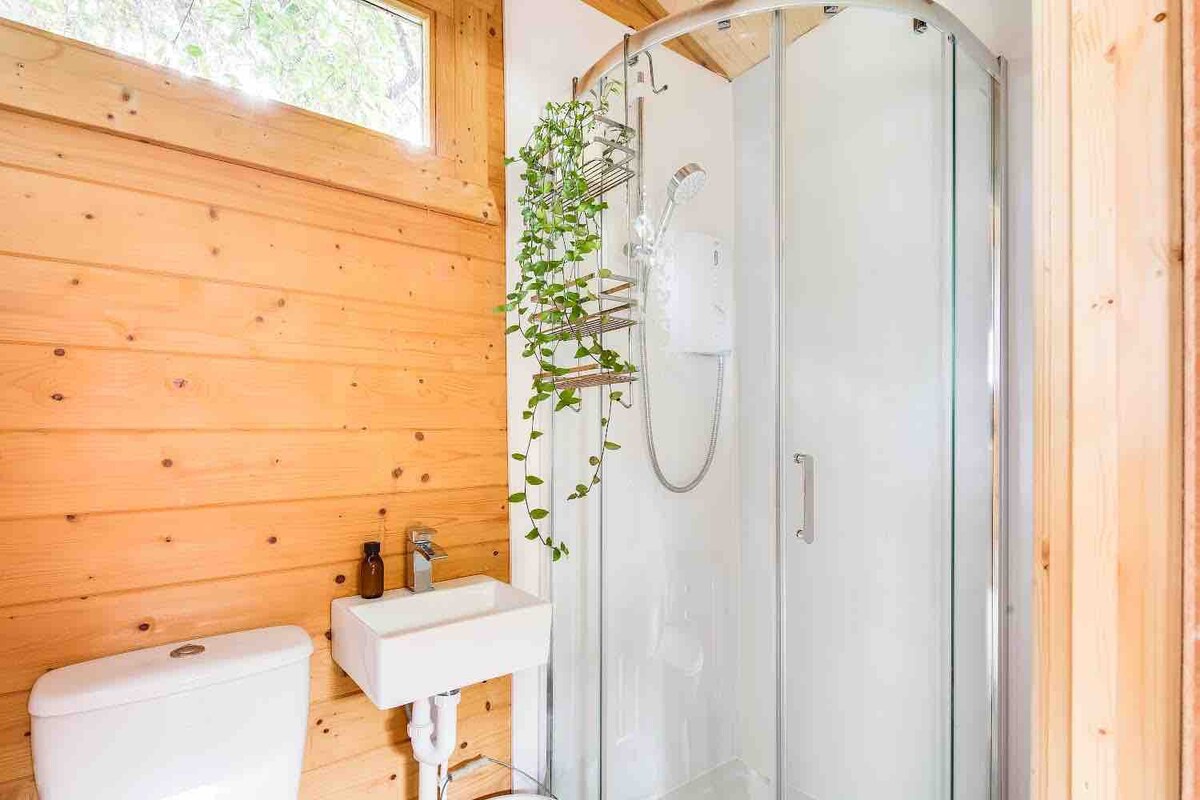 Tiny Home! Clapton/Hackney cabin bathroom/kitchen.