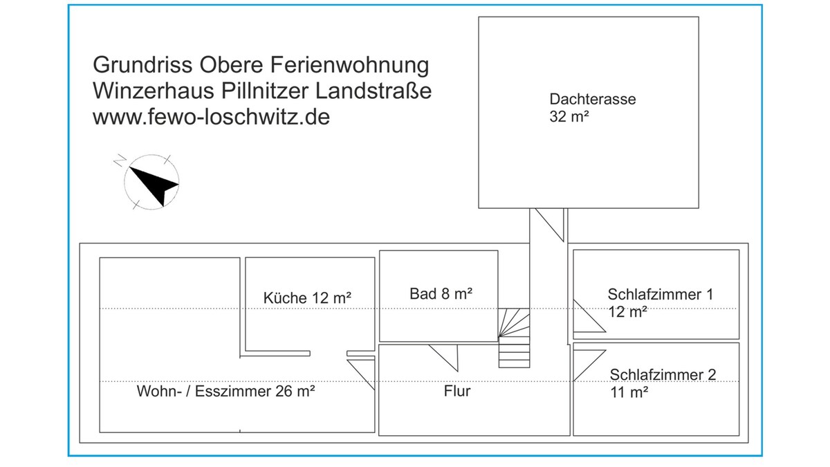 Winzerhaus am Elberadweg -阁楼公寓