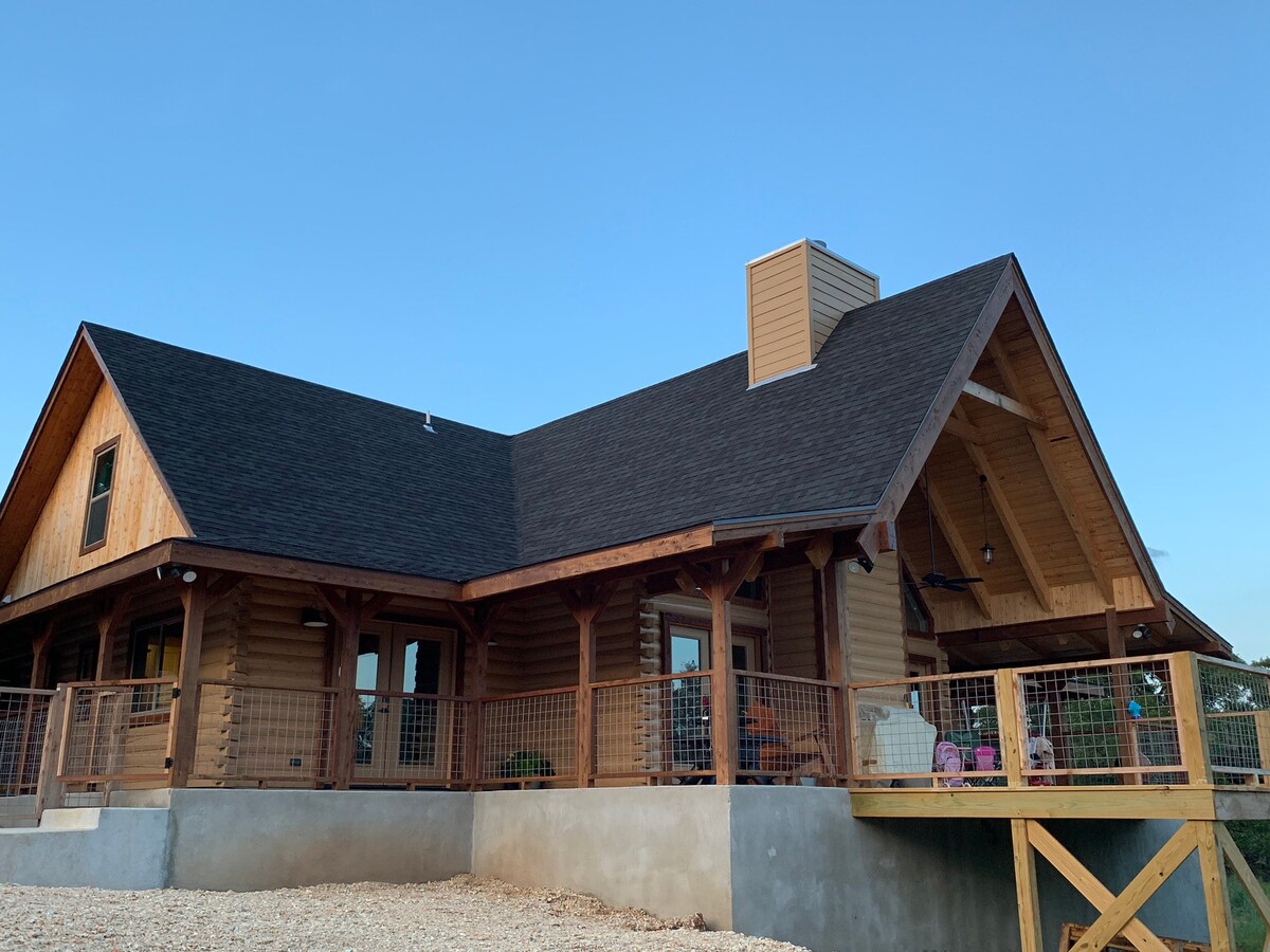 Log Home in the Hill Country