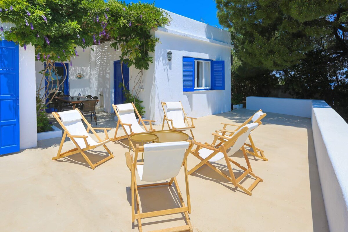 Beachfront Greek Villa with Semi-Private Beach