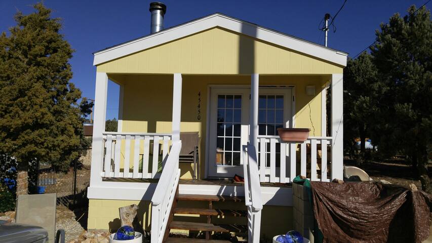 cute house in the woods.