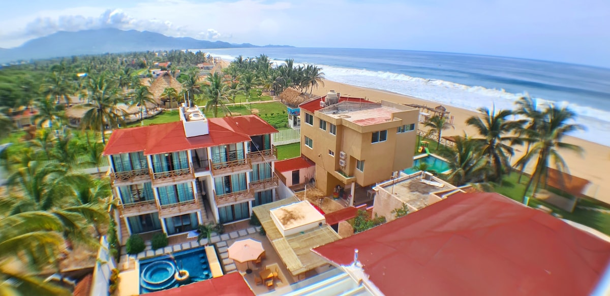Hotel Casa Shula1 4人入住，空调，海滩，泳池