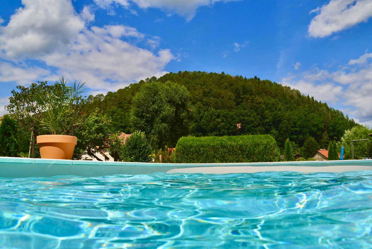 Gite avec piscine et spa privatif Vosges du Nord