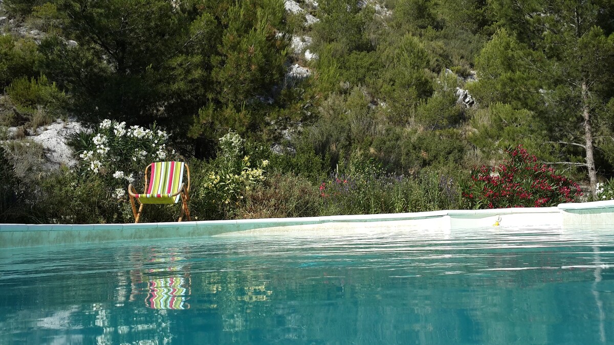 Maison avec Patio dans pinède entre mer et piscine