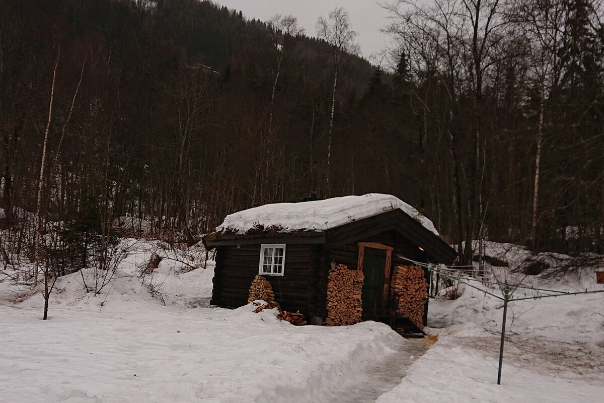 配备独立卫生间的简约小木屋。