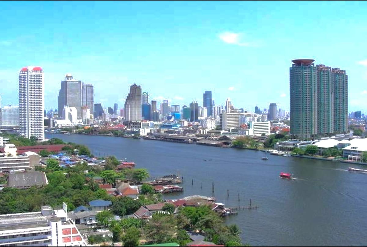 曼谷最美丽的河景，中央商务区，无线网络