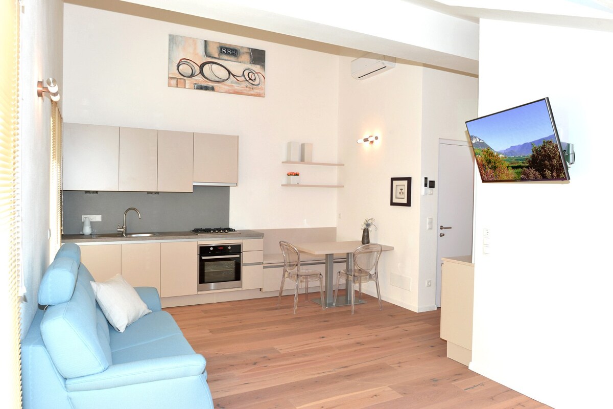 Attic apartment with panoramic loggia