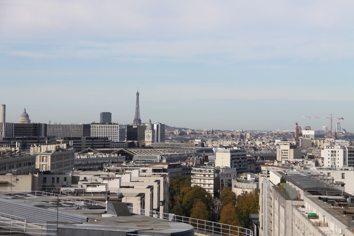 独立房间舒适，可俯瞰巴黎