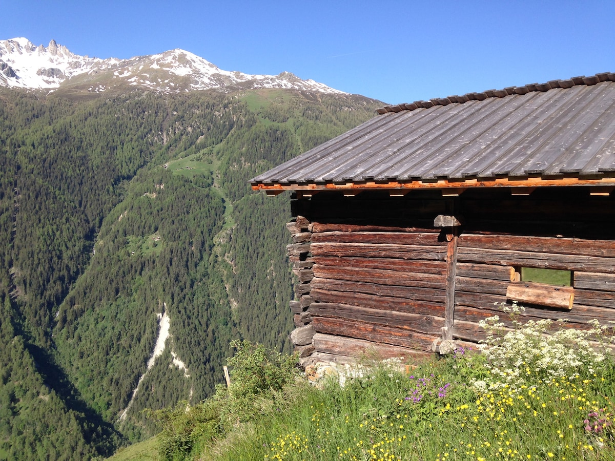 Old barn Saralex, Val d 'Herens 1600米Valais Alps