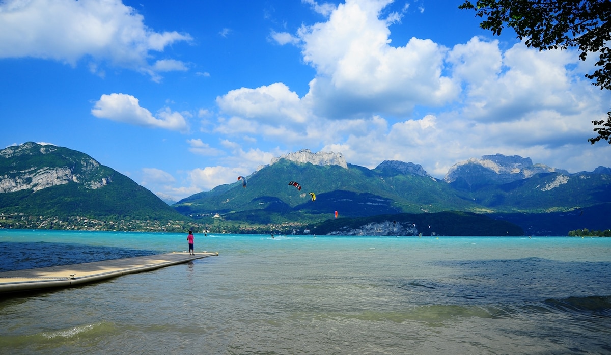 位于阿讷西湖（ LAKE ANNECY ）和山区之间的甜蜜房源