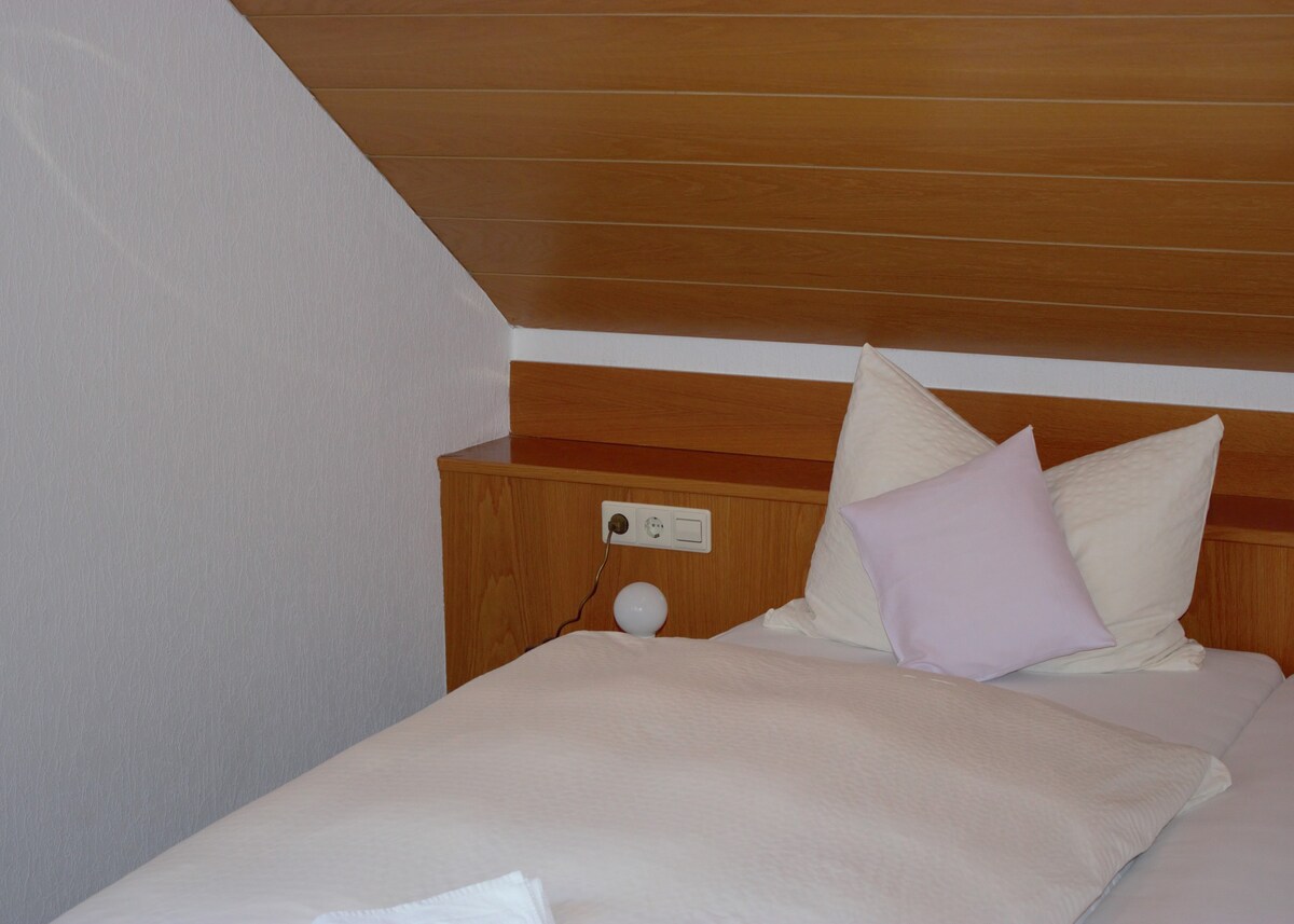 Garni酒店银色花栗鼠(Lauterstein) ，双人房，带淋浴间和马桶
