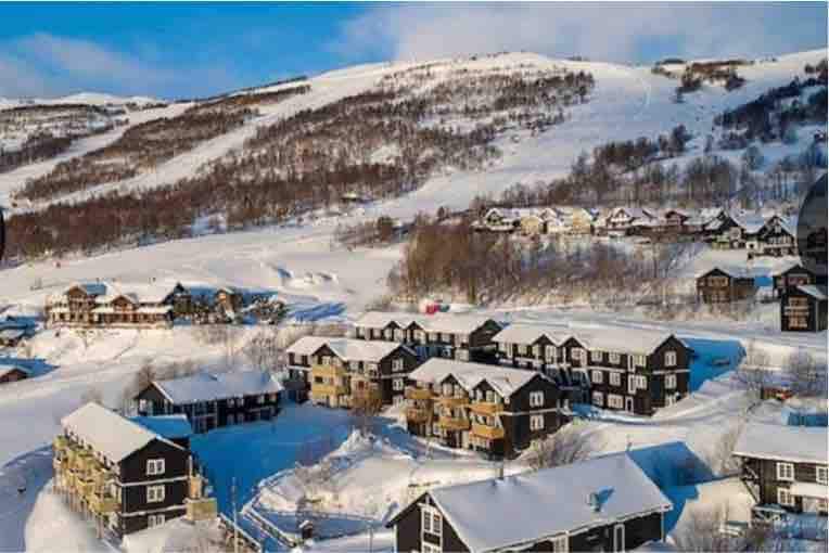 Oppdal的现代公寓提供滑雪进出