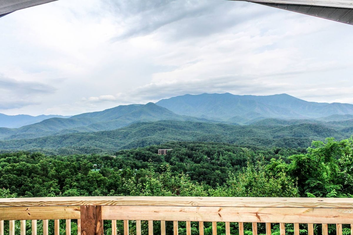 大雾山（ Great Smoky Mountains ）和勒孔特山（ Mt. LeConte ）的超级美景