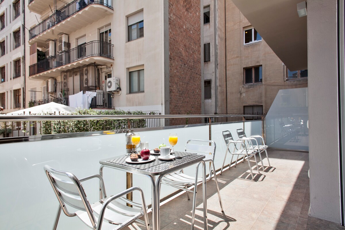 1D-带阳台的公寓，位于P. de Gracia