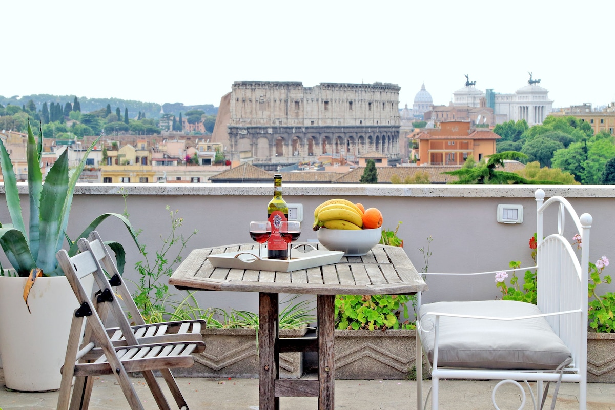 Casa Vacanze Roma露台可俯瞰罗马斗兽场