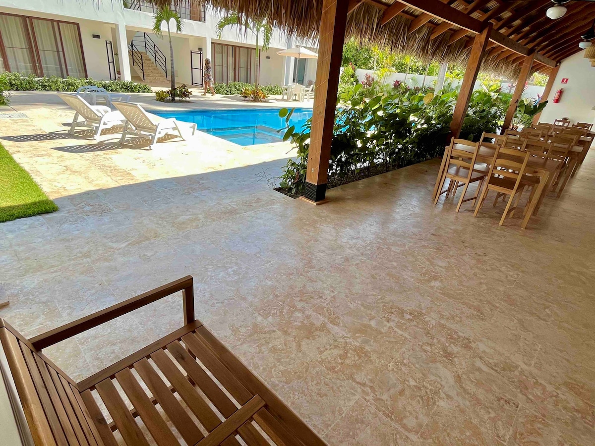 Cozy suite | Pool | 2 min walk to Encuentro beach
