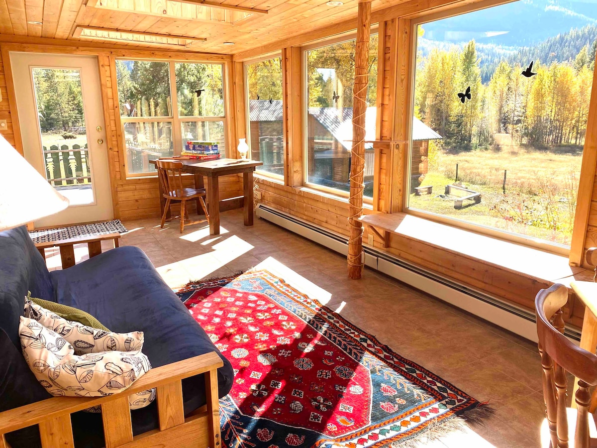 Country log home on gorgeous land