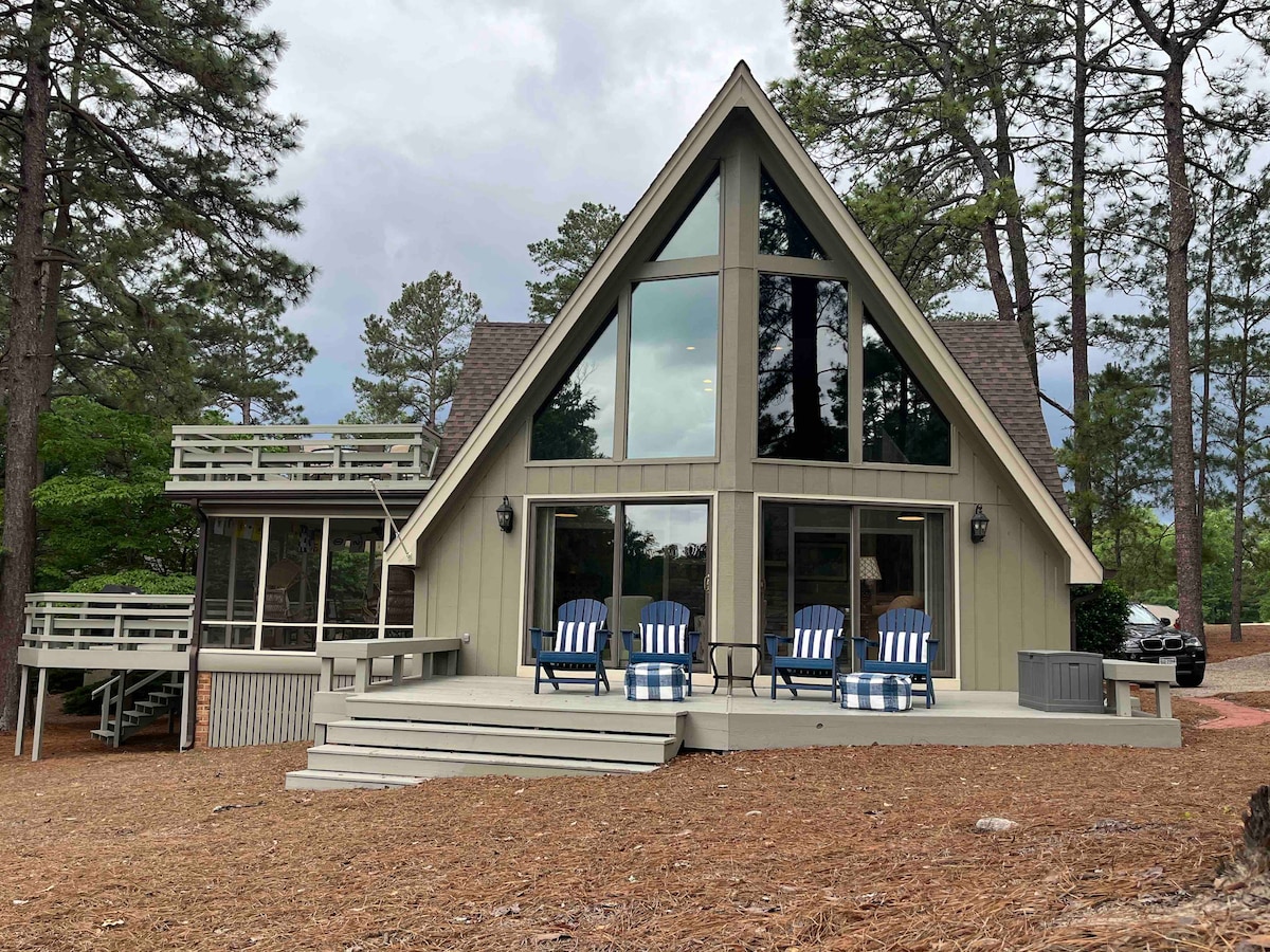 Cozy A-Frame Overlooking Green on #5!