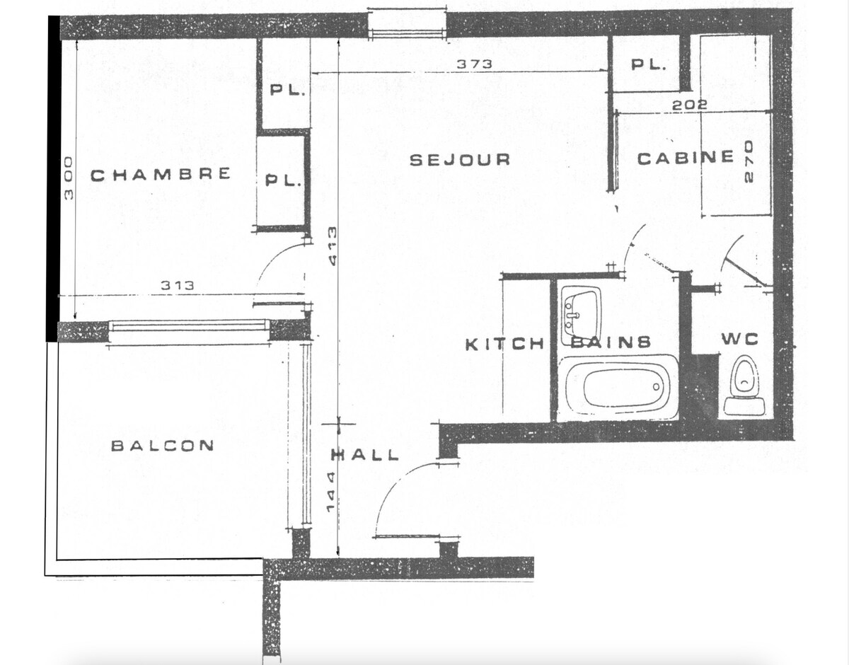 摩纳哥附近的海景公寓35平方米+7平方米露台