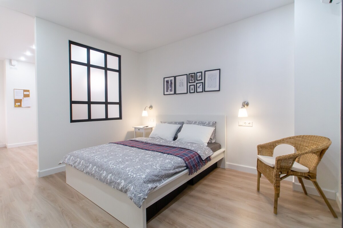 40平方米的公寓， 15分钟即可到达宜家风格的Sheremetyevo。