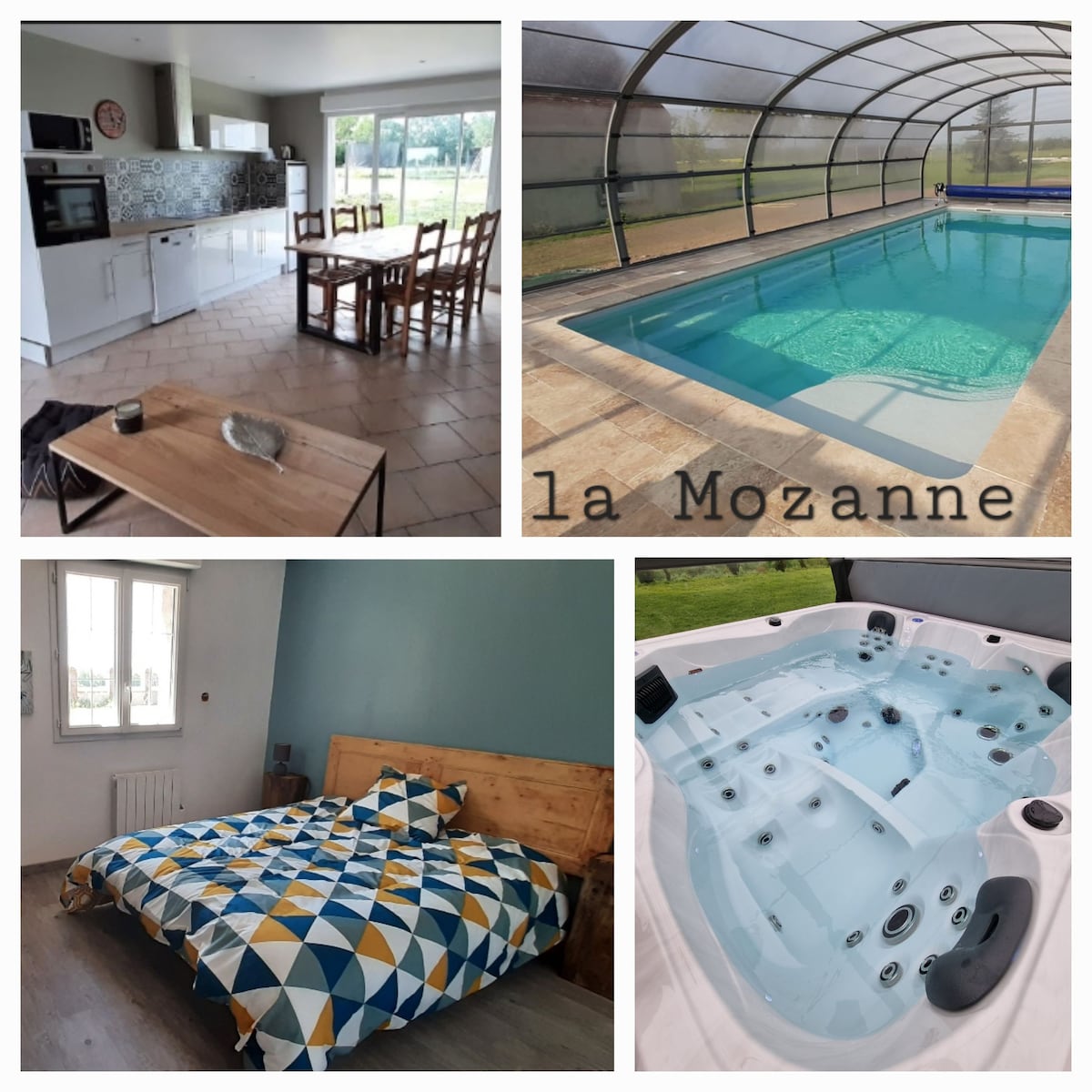 Gite La Mozanne * * Perche -带顶棚的泳池和热水浴缸