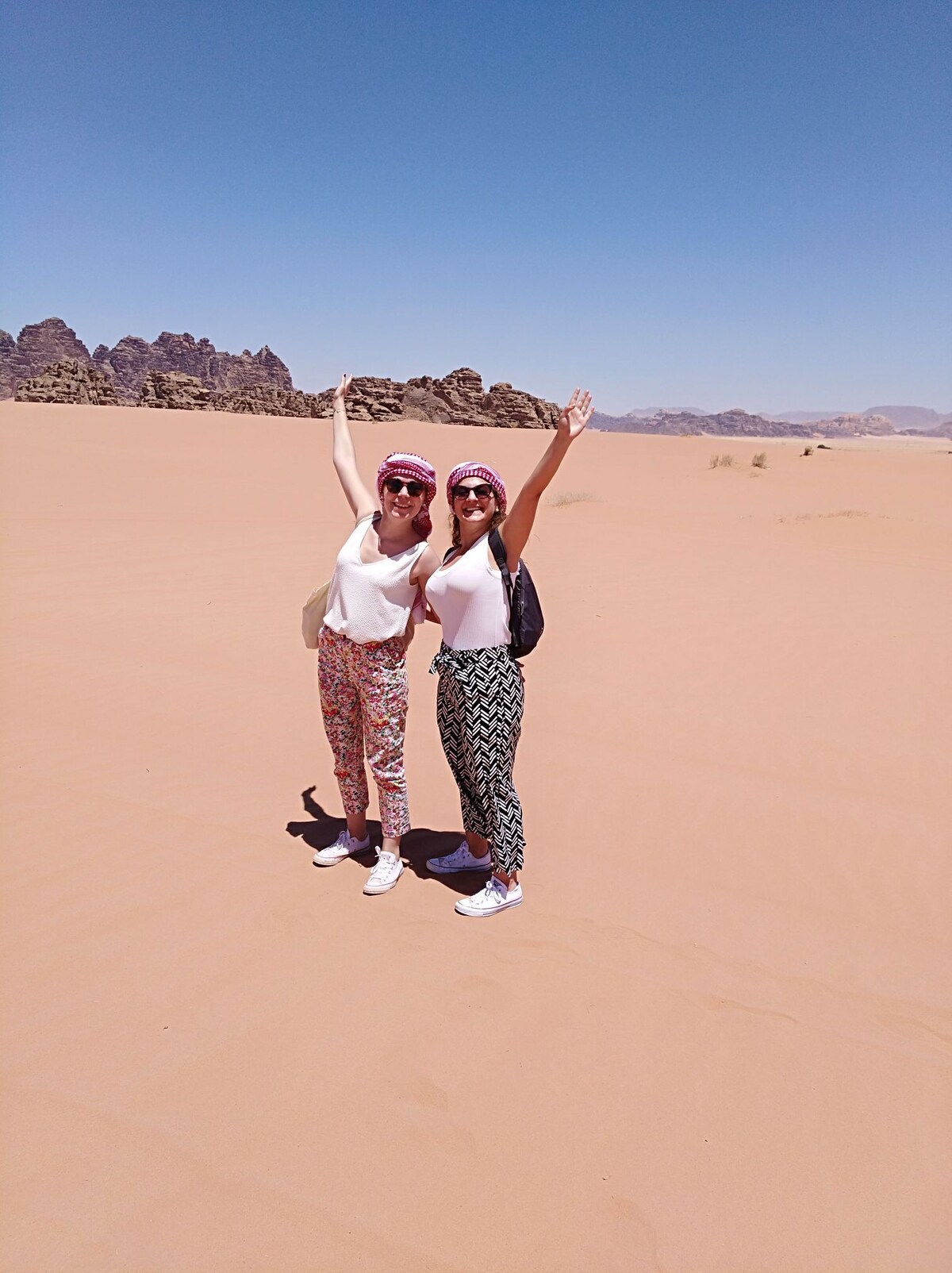 Trekking and outdoor camping in Wadi rum desert