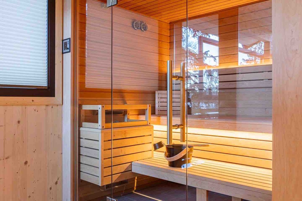 Luxe chalet met sauna & hot tub