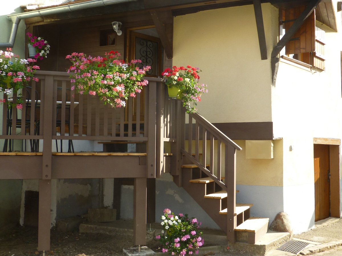 Alsac house.阳台， 3间/4间客房， Ribeauvillé-Colmar