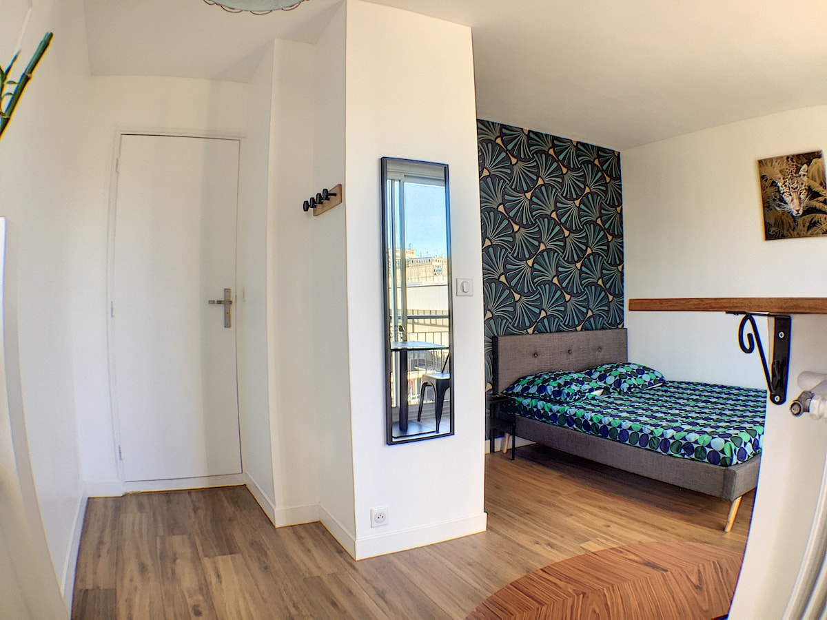 马赛，旧港口，宽敞的单间公寓13001