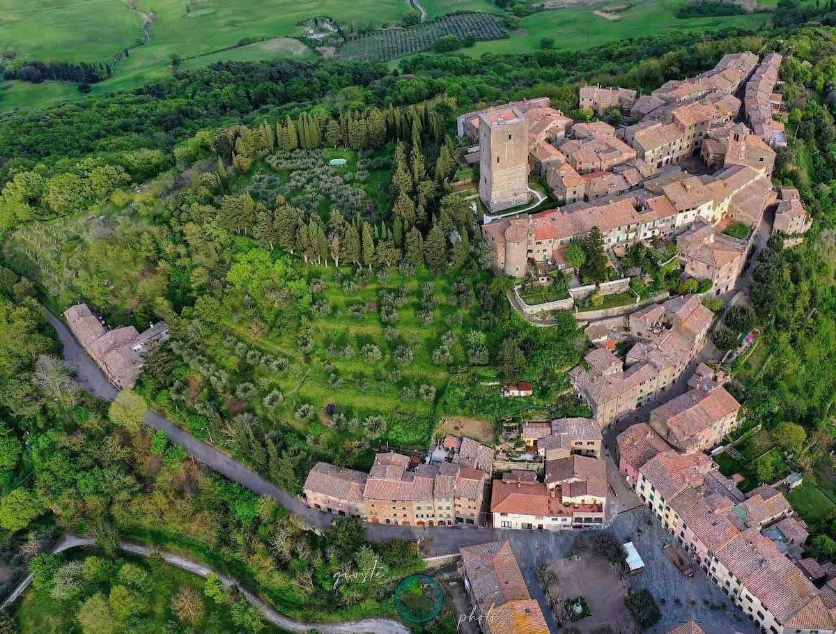 Casina Orione in Medievale Tuscan borgo