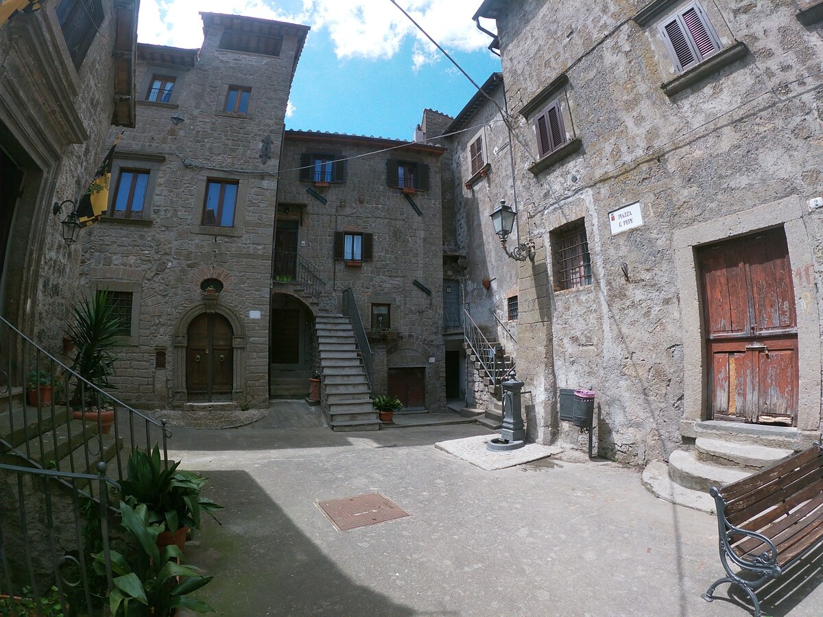 B&B Il Grifo-camera matrimoniale, bagno in comune