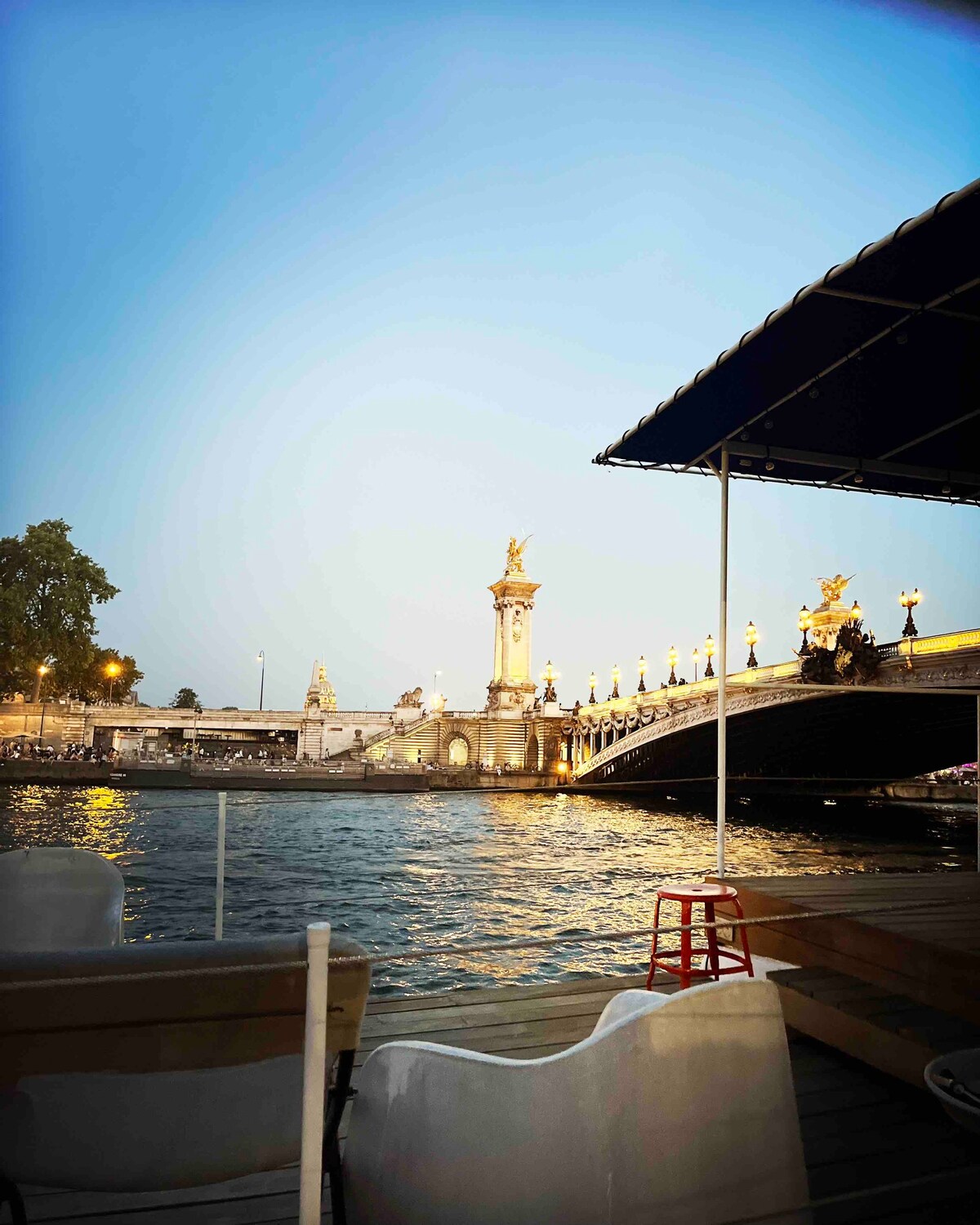 Péniche de charme au pont Alexandre III