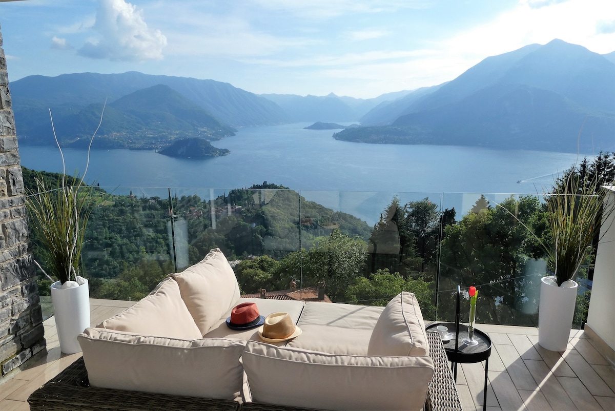 LAKE COMO LOOKOUT-stunning view and fancy spa ★★★