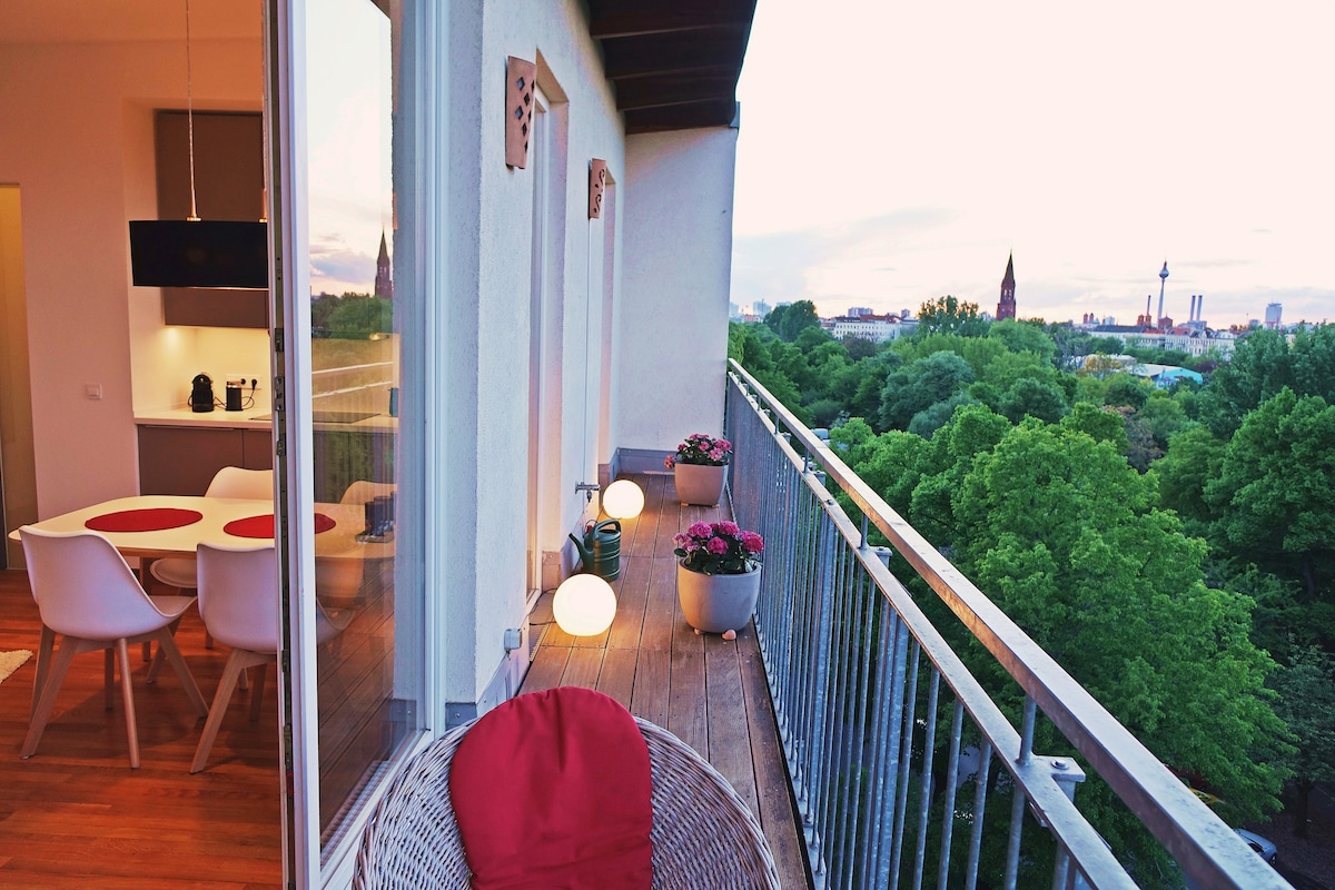 公园公寓， Kreuzberg ，阳台，全景