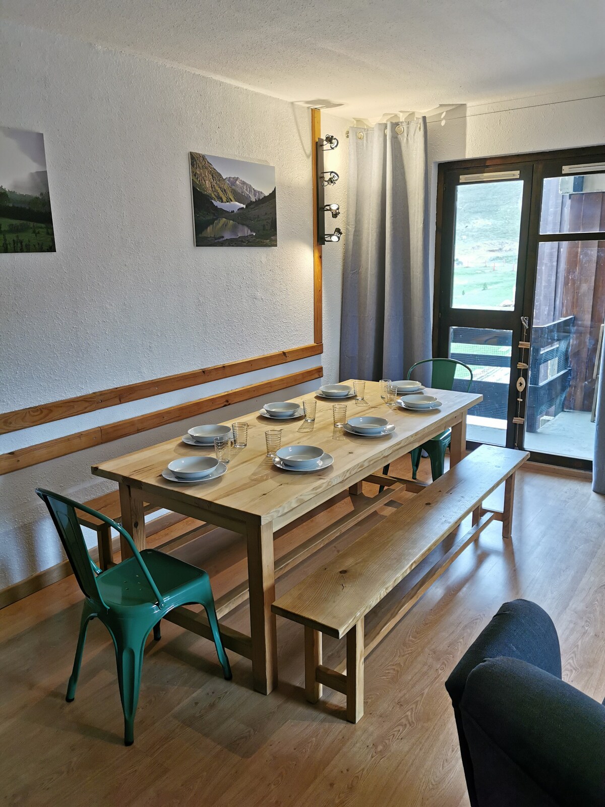 Appartement T2 cabine 50m2, vue pistes de ski Ax