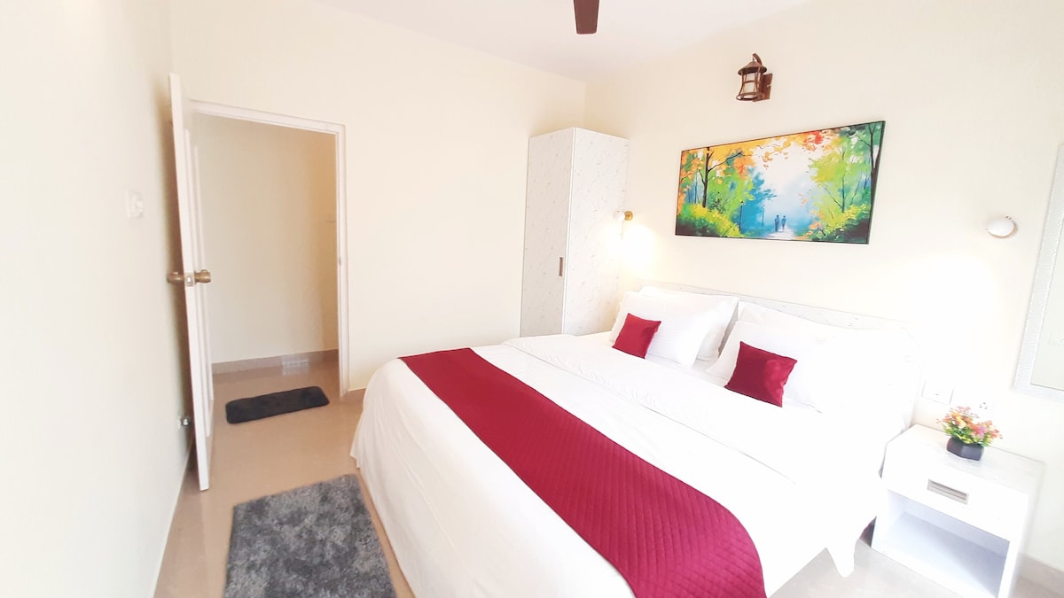 Colva Blossom 2BHK with pool, 5 min to Colva Beach