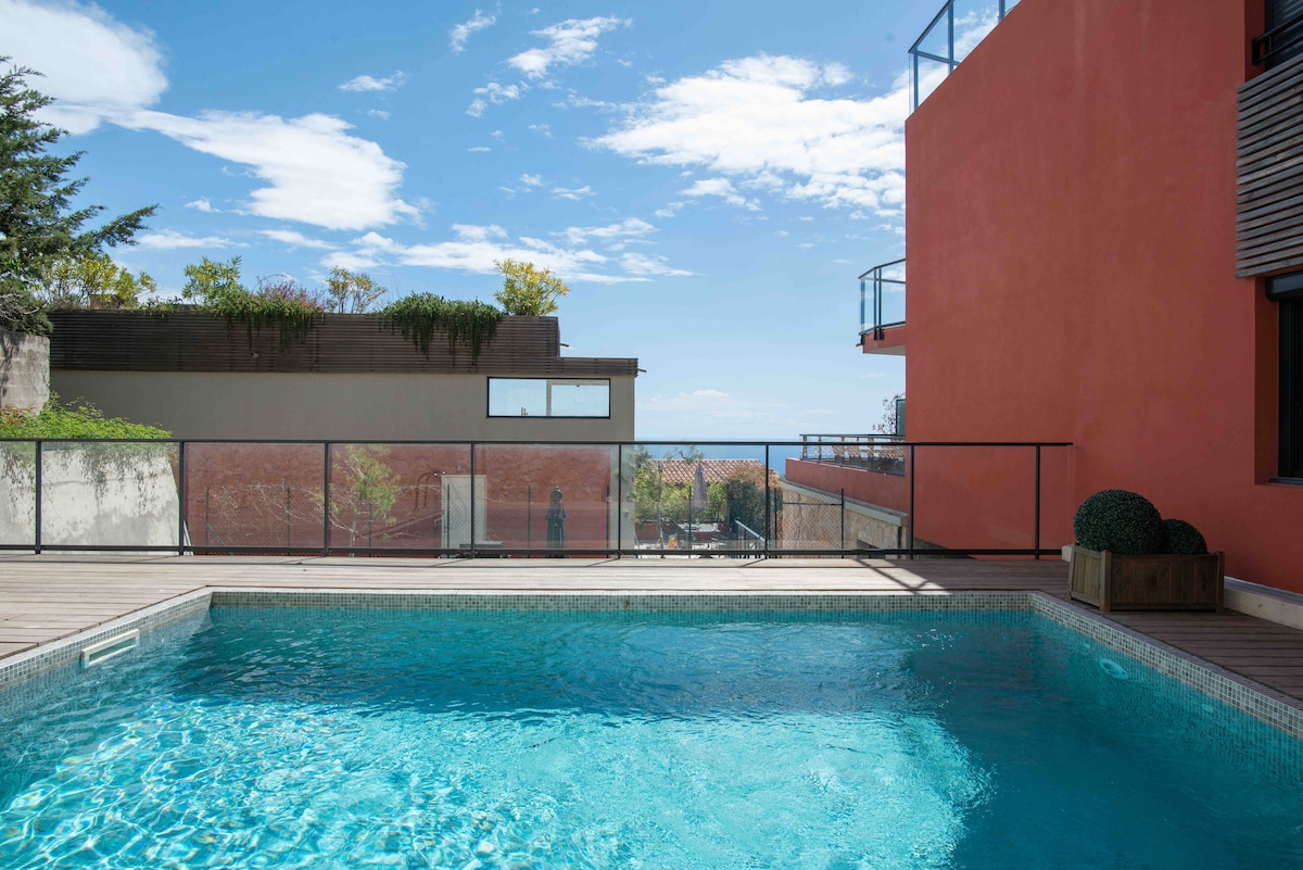 Terrasse vue mer & accès piscine