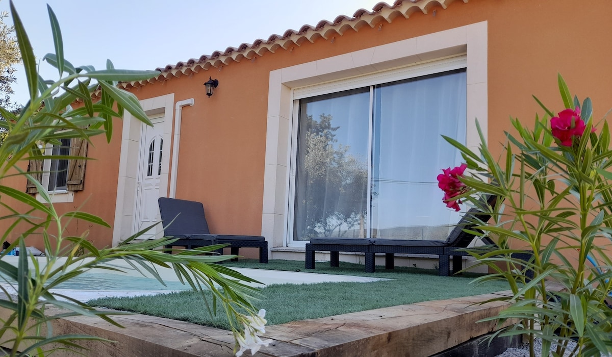 Jolie maison avec piscine au pied du Ventoux