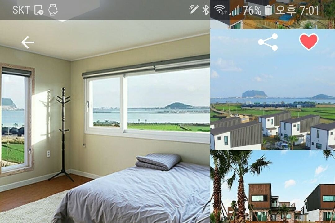 济州钟达尔海滩家庭住宅，可欣赏海景、Udo和Seongsan Ilchulbong Peak的景色（请联系我们一个月）