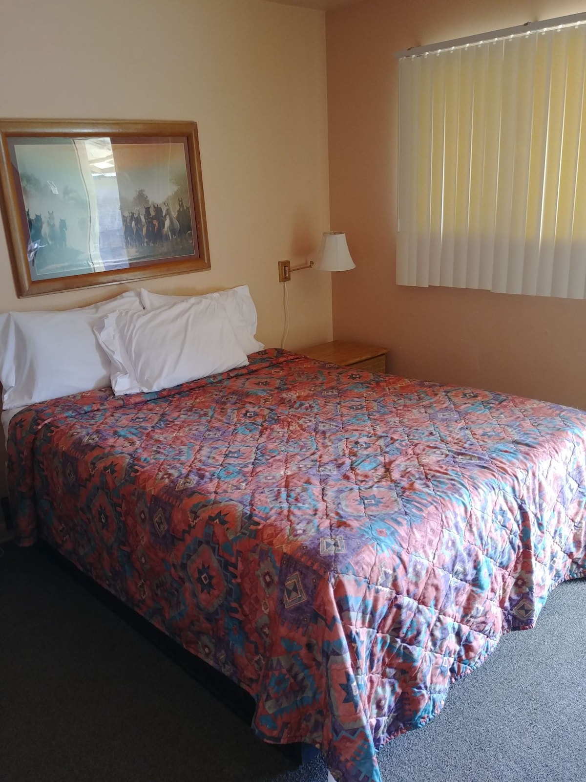 新墨西哥15号客房一张标准双人床
