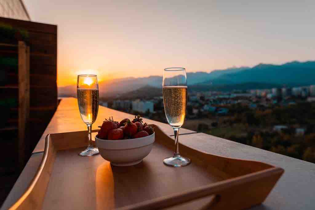 Top view terrace penthouse