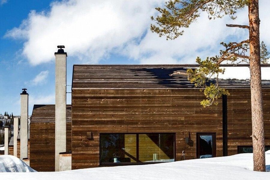 位于Hemsedal滑雪中心的大型小木屋