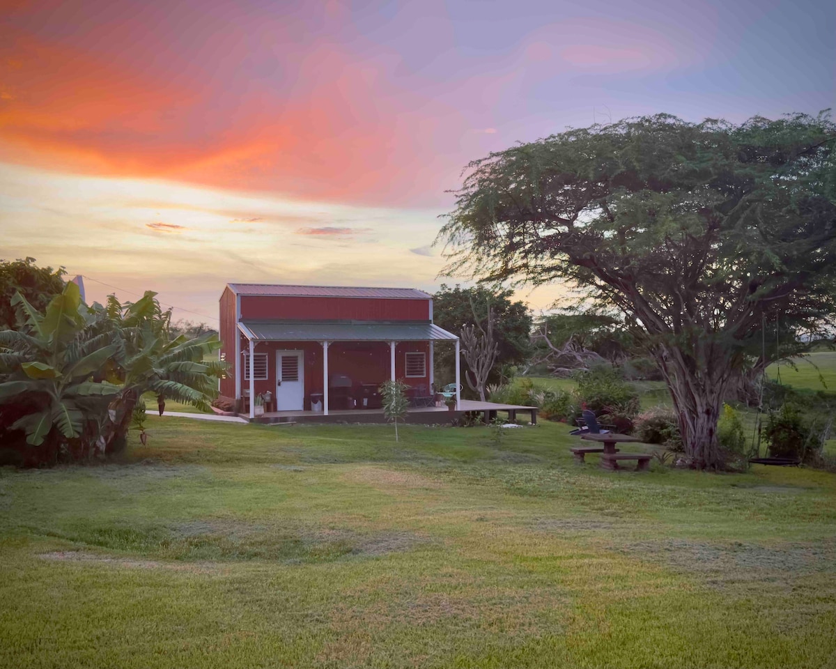 Charming red barn in La Parguera