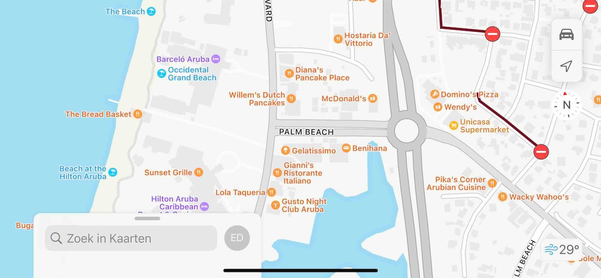 1号单间公寓，棕榈滩：地理位置！