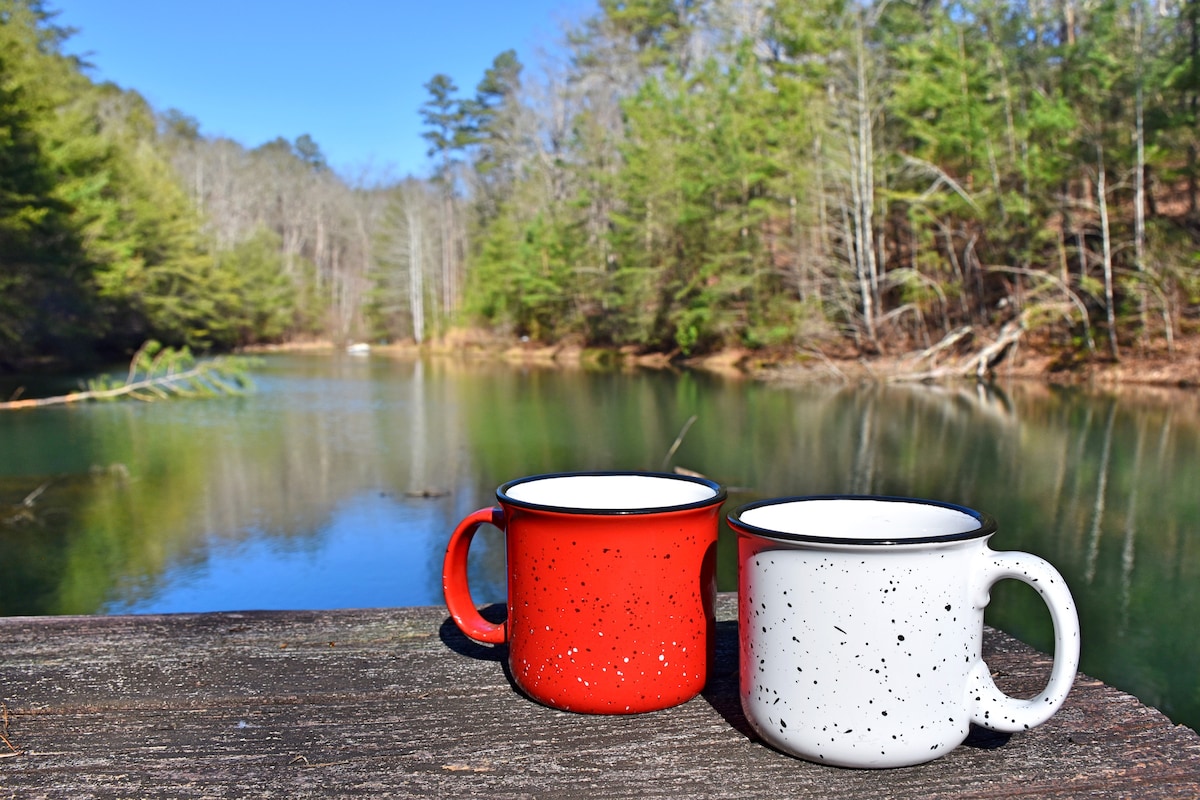 Secluded, waterfront cabin nestled in Ellijay Ga