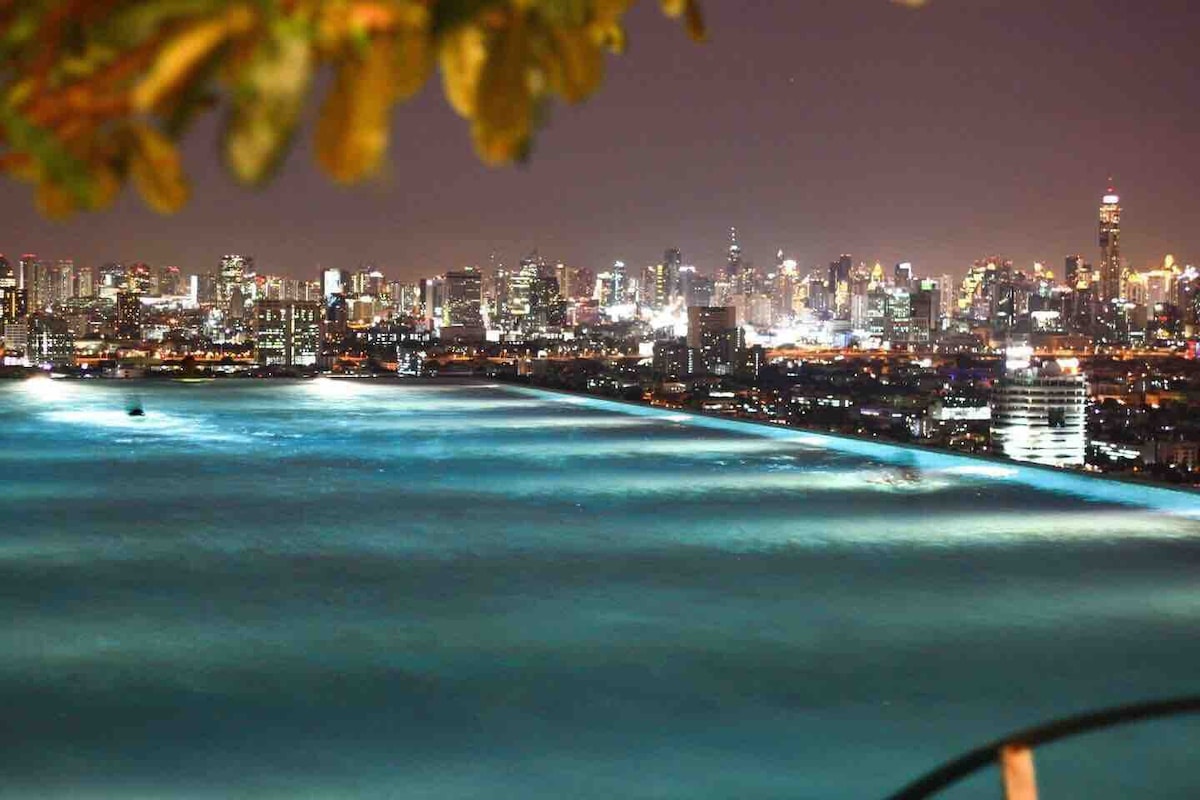 Bangkok Sky Swimming Pool 曼谷新地标，天空无边泳池，270度无边夜景