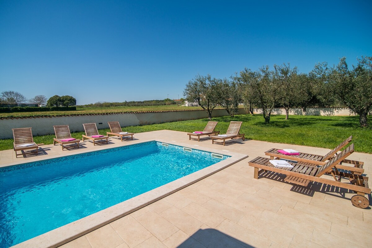 Villa Pomer with a Private Swimming Pool Near the