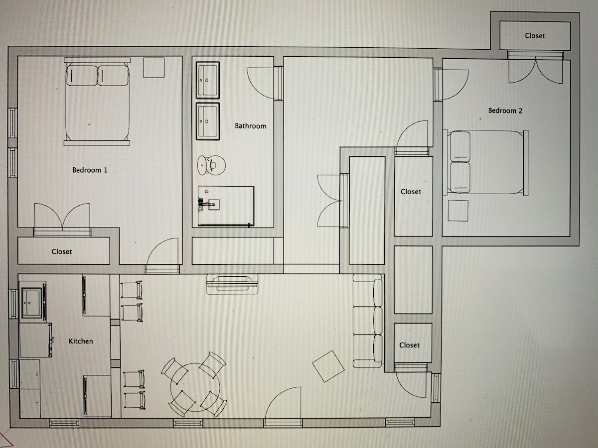 The Old Boarding House-2加大双人床公寓# 1