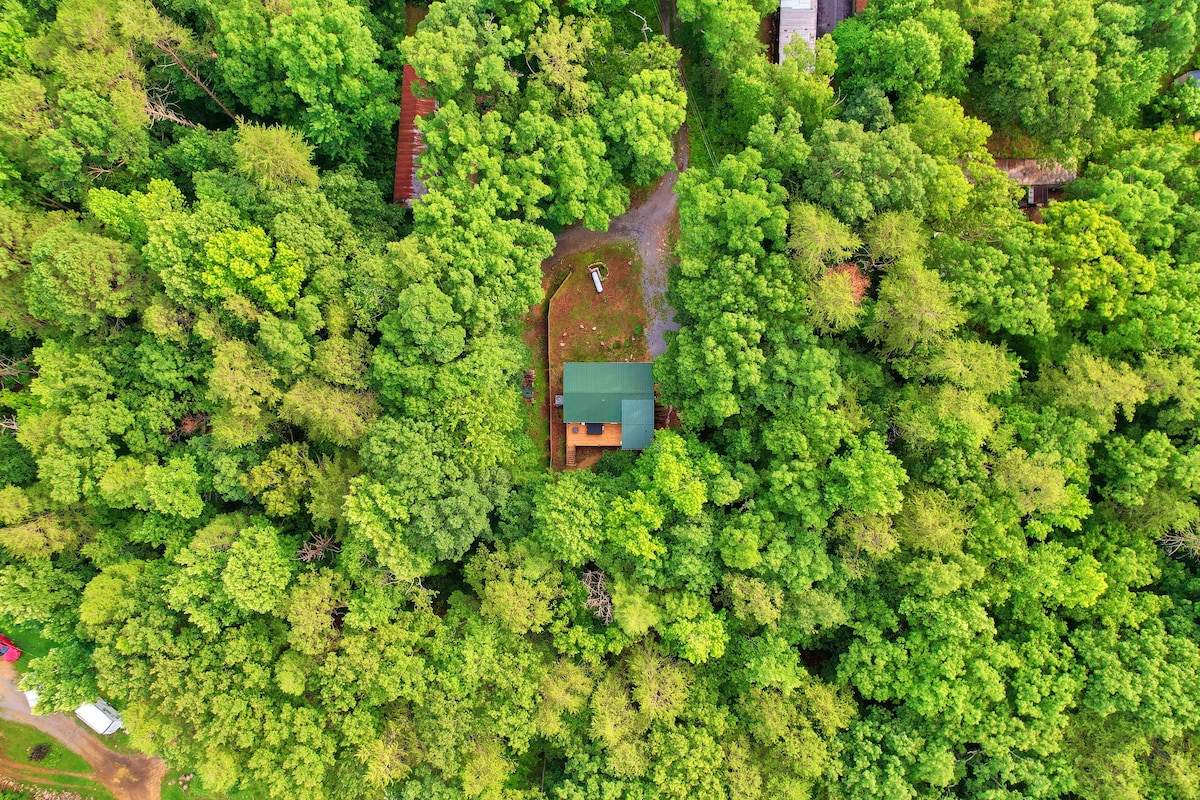 Creekside Cabin +HOT TUB 10min to strip+DWood