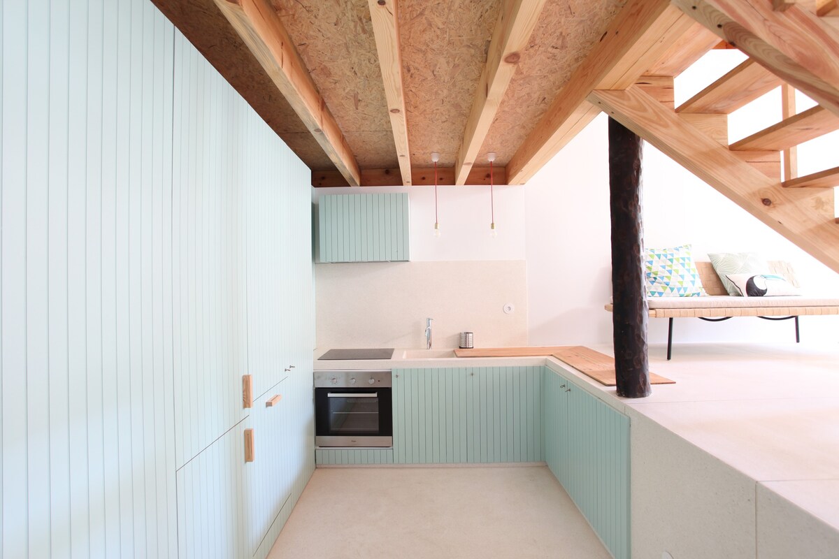 Wood & Blue House